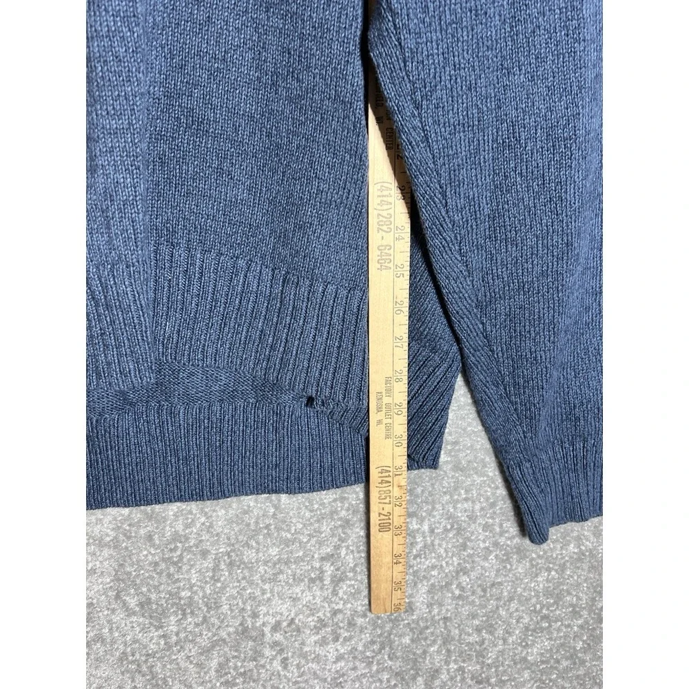 Eddie Bauer Sweater Mens Size XXXLT 3XLT Blue 1/4 Zip‎ Pullover Long Sleeve